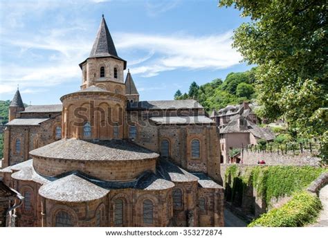 Abbey Church Of Saint Foy Conques Over Royalty Free Licensable