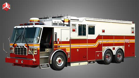 ArtStation - Fire Apparatus - FDNY Ultra Heavy Rescue | Resources