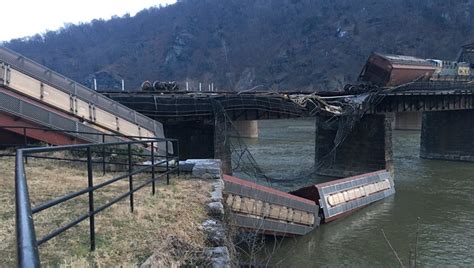 Freight Train Derails In Harpers Ferry Destroys Bridge Fox 5 Dc