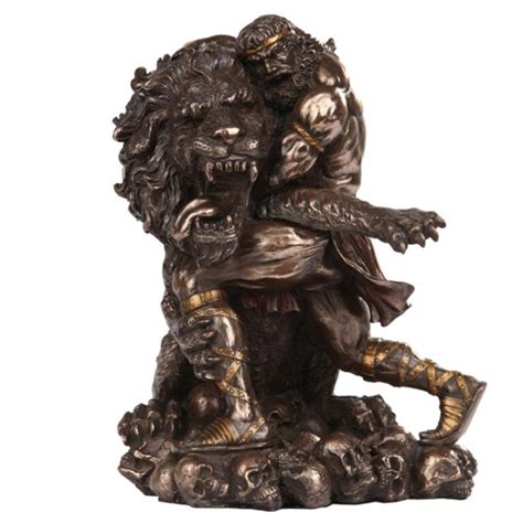 Hercules & Nemean Lion Bronze Statue at The Zen Shop!