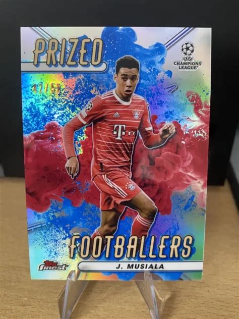 Jamal Musiala Prized Footballers Fusion Blue Red Topps