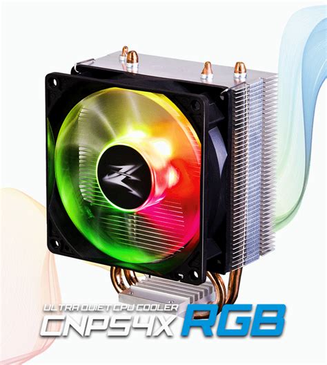 Zalman Cnps4x Rgb Cpu Cooler Am4 Intel Lga 1200 115x 92mm Fan