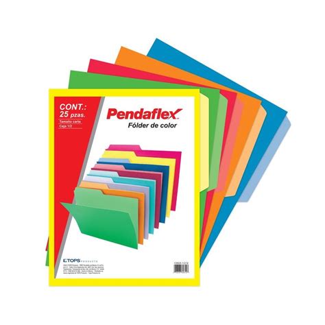 Folder Colores Tamano Carta Pendaflex Pzas