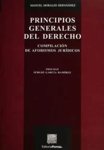 Principios Generales Del Derecho De Manuel Morales Hern Ndez