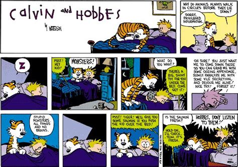 October 08 1989 Monsters Under Bed Calvin And Hobbes Pinterest