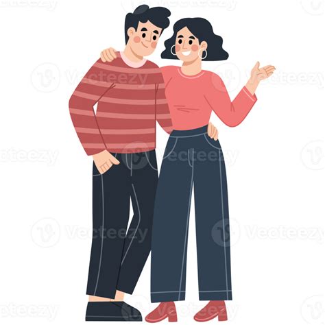 Romantic Couple Hugging Cartoon Illustration 47705431 Png