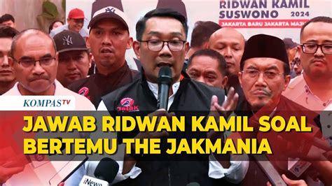 Ditanya Bertemu Jakmania Ridwan Kamil Sebut Ogah Manfaatkan Sepak Bola