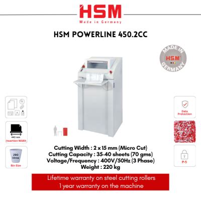 Hsm Industrial Shredder Cc X Mm