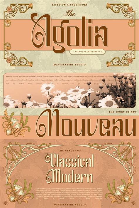 Agolia Art Nouveau Fonts Art Nouveau Poster Art Deco Typography