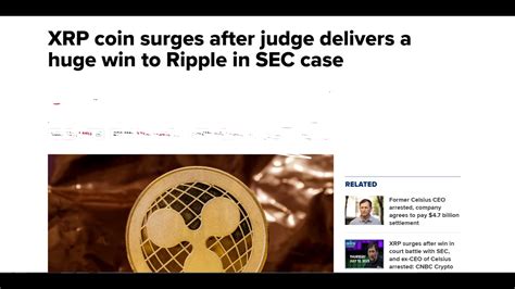 Breaking News Xrp Coin Surges After Judge Delivers A Huge Win To