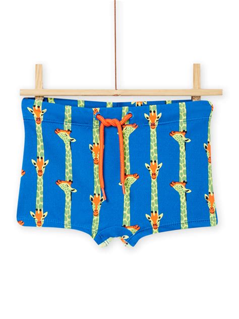 Du Pareil Au Meme Maillot De Bain Bleu Imprim Girafes Enfant Gar On