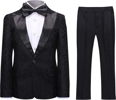 Garçon Costume 2 Pièces Mariage Classique Slim Fit Bal Tuxedo Veste