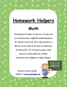 Homework Helpers - Math by Jessica Hamilton | TPT