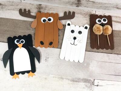 Arctic Animals Popsicle Stick Craft | FaveCrafts.com