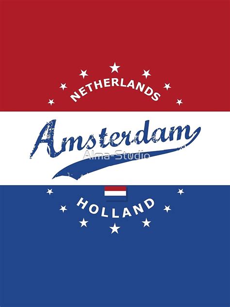 "Amsterdam poster, Holland, Netherlands, with flag colors, Amsterdam ...