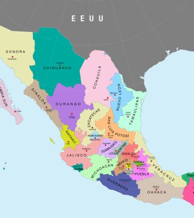 Estados Y Capitales Republica Mexicana