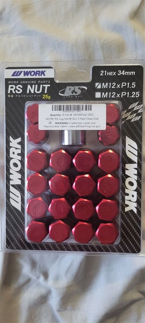 Works Wheels Rs Lug Nuts M12 X P1 5 Close End EBay