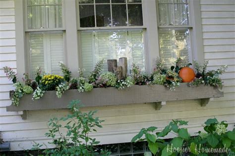 Decorating Fall Window Boxes - Hoosier Homemade