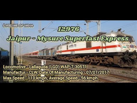 Jaipur Mysure Superfast Express With Wap Skipping Gumgaon