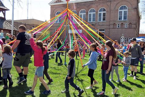 Maypole Dancing At Hamiltons Farmers Market