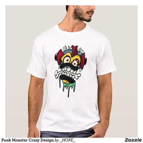 Punk Monster Crazy Design T Shirt Shirts T Shirt Shirt