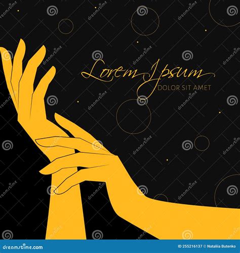 A Vector Illustration Of Woman Hands Stock Vector Illustration Of