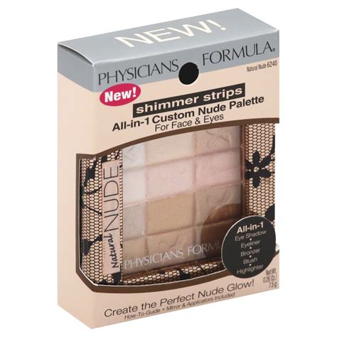 Physicians Formula Shimmer Strips Natural Nude Custom Nude Palette For Face Eyes Shop Makeup