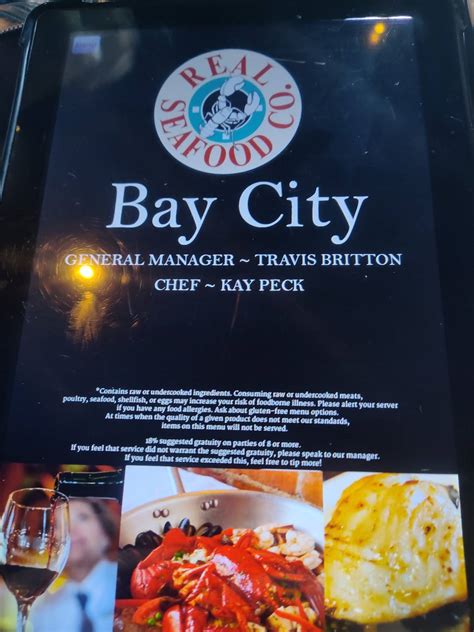 Menu at Real Seafood Company Bay City restaurant, Bay City