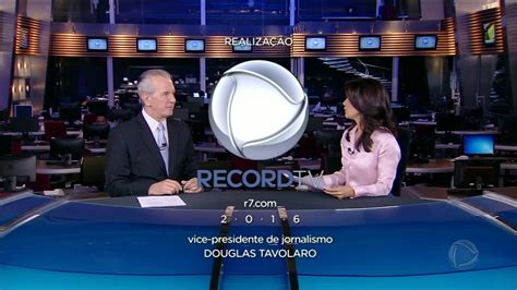 Hd Encerramento Do Jornal Da Record Na Nova Record Tv 24112016 Youtube