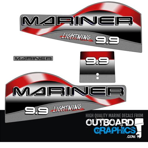 Mariner 99hp Lightning Outboard Decalssticker Kit