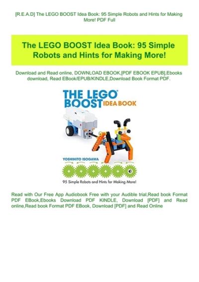 Read The Lego Boost Idea Book 95 Simple Robots And Hints For