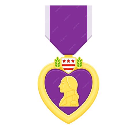 Premium Vector Purple Heart Medal Us Army Award