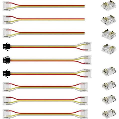 Mm Connecteurs Pour Ic Rgb Ruban Led Cob Kit Sans Soudure Pins