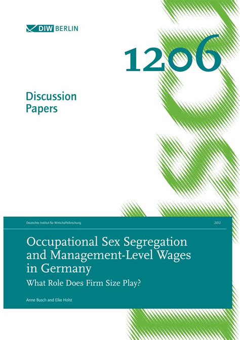 Pdf Occupational Sex Segregation And Management Level Wages In Dokumentips