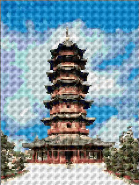 Suzhou Ruigang Pagoda Cross Stitch Designs