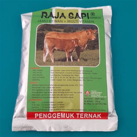 Jual Raja Sapi Gram Original Jamu Hewan Sapi Dan Multivitamin