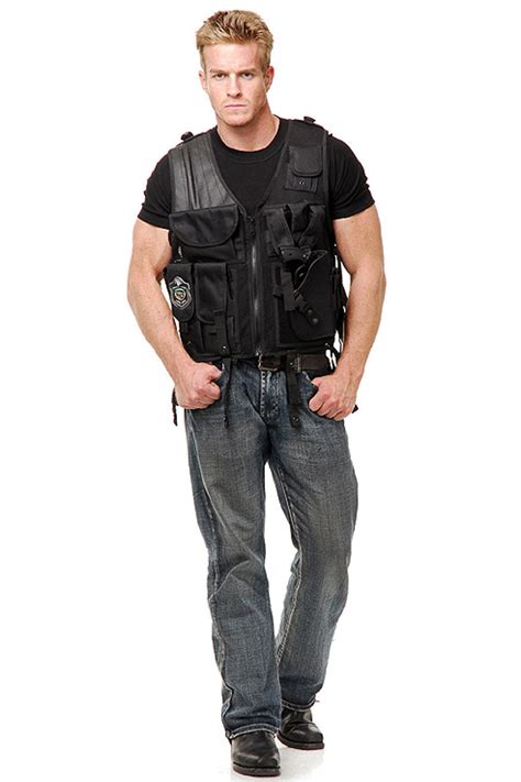 Swat Team Costume Vest Swat Police Costume Mens