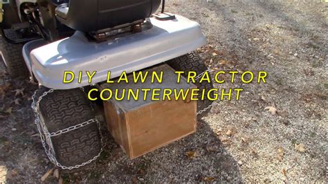 Diy Lawn Tractor Counterweight Youtube