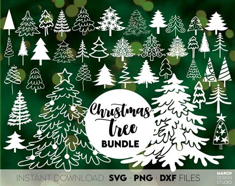 Christmas Tree Svg Bundle Christmas Ornaments Svg Etsy