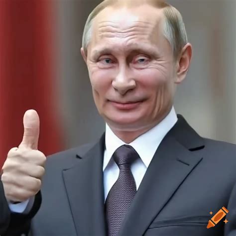 Putin Smiling And Giving A Thumbs Up On Craiyon