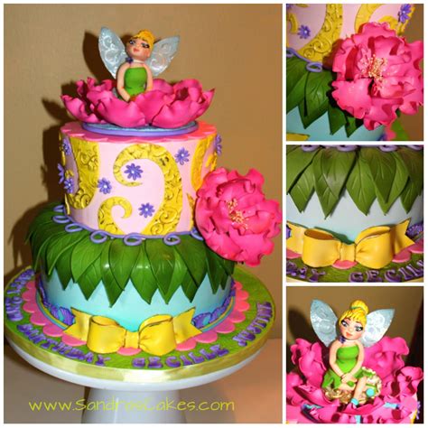 Tinkerbell Themed Birthday Cake