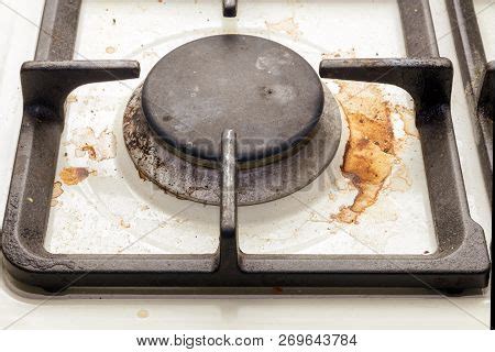 Dirty Modern Gas Stove Image Photo Free Trial Bigstock