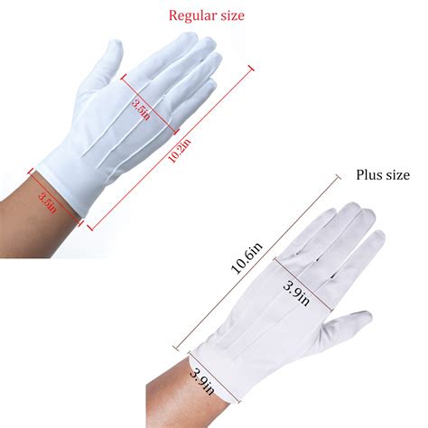 Men Plus Size Extended Nylon Cotton Gloves Police Formal Tuxedo Honor Guard