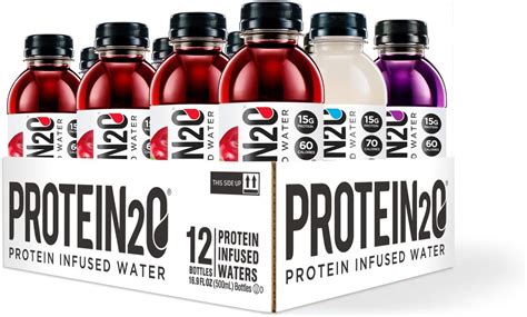 Protein2o Low Calorie Whey Protein Drink Variety Pack 169 Ounce Pack Of 12 Amazonca