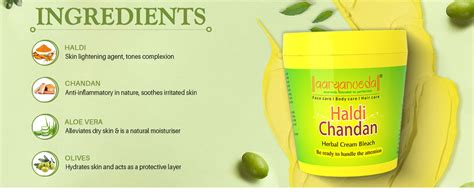 Aryanveda Haldi Chandan Herbal Bleach Cream 250g Radiant Skin