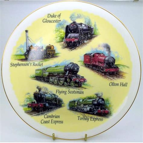 Buy Classic Steam Locomotive Fine Bone China Plate Featuring