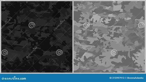 Set Of Camouflage Seamless Pattern Stock Vector Illustration Of Style