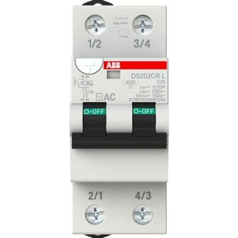 Interruttore Differenziale Magnetotermico 4 5ka 2p Ac C25 30ma Abb