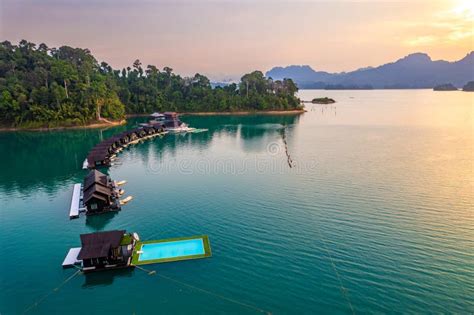 Floating Bungalow On The Cheow Lan Lake In Khao Sok National Park In