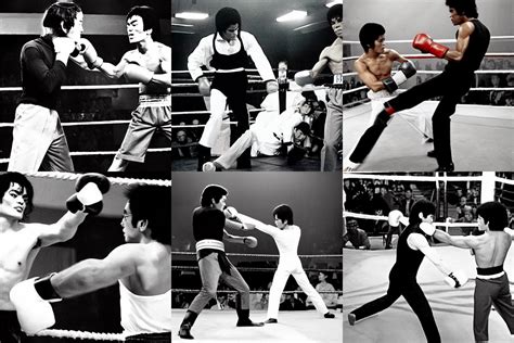 Krea Michael Jackson Fighting Bruce Lee In A Boxing Match Television